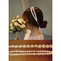 셀프웨딩헤어악세서리 빈티지레이스 헤어밴드 웨딩스냅소품