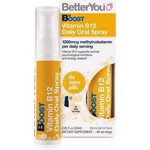 영국 베러유 Better You 부스트 비타민B12 1200mcg 액상 스프레이 25ml, 2팩