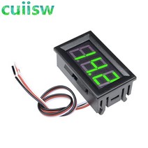 전압테스터기 DIY 미니 전압계 테스터 디지털 전압 테스트 배터리 DC 0-100V 3 선 빨간색/녹색/파란색 자동차 LED 디스플레이 게이지용 1 개, [03] green, 03 green