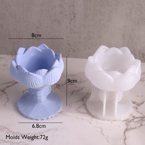 석고 트레이 몰드 시멘트 연꽃 테이블 실리콘 금형 DIY 콘크리트 꽃 촛대 도자기 홈 장식 캔들 홀더 만들기, [01] Lotus Set A