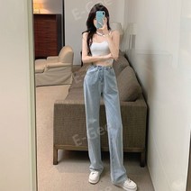 와이드 팬츠 여성청바지 통바지 봄 패션 이쁜바지 날씬 스타일 2023년