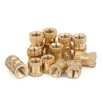 10/20/50PCS M3 M4 M5 M6 M8 황동 인서트 너트 사출 성형 구리 임베디드 널링 나사 삽입, 08 M4X5X5-20pcs
