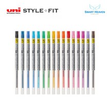 uni 유니 스타일핏 중성리필심 UMR-109, 0.38mm 중성리필심, 레드-