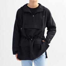 장바9니 봄 가을 남녀공용 후드 아노락 바람막이 점퍼 4컬러