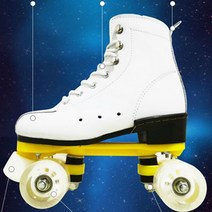 롤러스케이트 조명 링크 컬러 Sparkles Roller, 39, 화이트 번들거리지 않음 신발 가