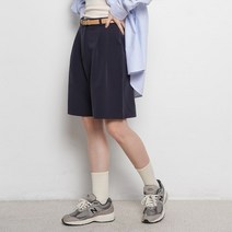 에이본 우먼 클래시 핀턱 버뮤다 쇼츠 네이비