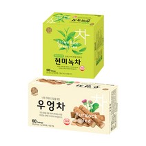 티타임고려 송원 우엉차 100T+현미녹차 100T (200T), 2box