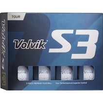 볼빅 투어 S3 볼 골프공 12개입, 1개, White