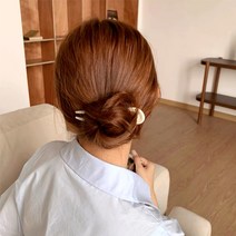 무광 컬러 올림머리 U핀 업스타일 헤어 비녀 머리핀