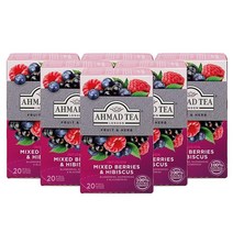 Ahmad Tea 아마드티 차 20개 6팩, Mixed Berries Hibiscus
