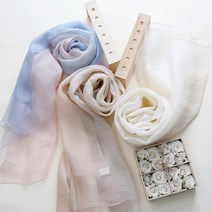 [바보사랑] [더로라]울 실크 스카프-보카시 겹쉬폰 아지랭이 S7030