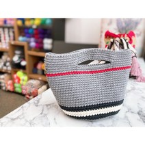 [라미니팅] [동영상패키지]코바늘DIY 클래식백미니패키지, 카멜, 그레이