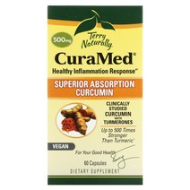 Terry Naturally CuraMed 흡수력이 커큐민 500mg 캡슐 60정