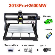 마킹기 날인기 소형 각인 레이져 레이저 자동 휴대용 파이버 가공기 DIY 초박형 초슬림 미니 cnc3018 조각기 cnc 3018 pro 조각기 나무 cnc 라우터 기계 취미, 2500mw 레이저 추가