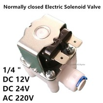 유압밸브 정상 폐쇄 전기 솔레노이드 밸브 마그네틱 DC 12V 물 입구 흐름 스위치 1/4 quot12V 24V 220V 컨트롤러 디스펜서, [05] 24V, [01] Normally closed