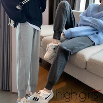 [ 하이걸스 ] 와이 라인 캐주얼 트레이닝 바지 레드양 밴딩 가을 겨울