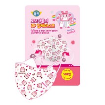 로보카폴리 3D 입체 마스크 5매입 x 3팩 엠버 7세이하 유아용