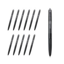 파이롯트 슈퍼그립G 노크식 유성볼펜 0.5mm BPGG-8R-EF, 블랙, 12개