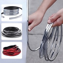 MS 차세대 프리미엄 자동차 도어가드 스트랩 문콕방지 몰딩, 5M, MS 크롬실버, 1개