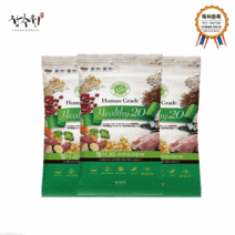 헬시20 관절 사료 - 기호성 좋은 소프트 사료, 3kg (100gx10개입x3개)