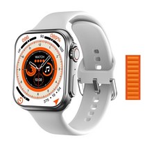 애플워치액정교체 자가수리 2022 smart watch ultra series 8 nfc smartwatch men women bluetooth call 방수 무선 애플워치, 흰색 추가 오렌지