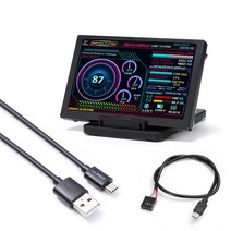 휴대용모니터 포터블모니터 5인치 IPS 컴퓨터 보조 화면 CPU GPU RAM HDD USB PC 모니터 온도 자유롭, 01 Style A