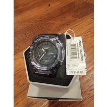 Casio 카시오 G-Shock GA2100NN-1A 48mm 블랙/그린 카본/레진 케이스와 블랙/그린...