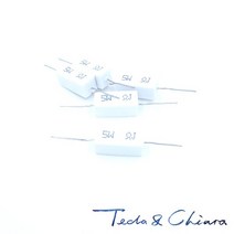 10 개 5 와트 5.6K 6.2K 6.8K 7.5K 9.1K 10K 12K 15K 20K 22K 27K 5W 수평 세라믹 시멘트 전력 저항 5% R Ohm