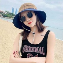 리본디테일 그물패턴 뒷트임 왕골 버킷햇 제주여행 로맨틱코디 친구선물