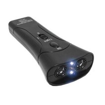 개 Repeller 안티 짖는 중지 소리 훈련 장치 야외 LED 초음파 Repellents 플래시 라이트, B Black