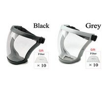 프리 다이빙 마스크 잠수경 햇볕가리개 라이딩마스크 여름목토시 김서림 방지 투명 풀 페이스 쉴드 스플래시 방풍 안전 안경 보호 필터 포함 눈얼굴, 없음, 1Black and 1Grey