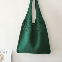호보백 여성용 니트 핸드백 비치 호보 가방 캐주얼 경량 숄더 토트 백 여성 보헤미안 스타일 쇼핑 짠 핸드백