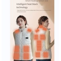 여성 스마트 난방 조끼 겨울 전기