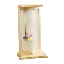 ST SHOP 크리 에이 티브 고양이 스크래치 보드 애완 동물 새끼 고양이 Coner Scratcher 매달려 고양이 장난감 가구 보호대, 사이잘삼나무, 화이트 S