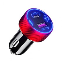 전기차충전기내열성 솔리드 2 포트 자동차 전화 충전기 소켓 경량 LED 표시기 밴, 03 Red