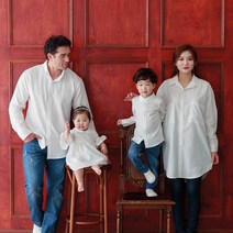 미쏘아 패밀리룩 링클프리컬렉션 반팔셔츠 가족셔츠 돌복 돌촬영의상 가족티 커플룩