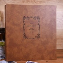 웨딩앨범 포토앨범 대용량 6 인치 삽입 사진 손 스웨이드 레트로 PU 가죽 인터페이스 4R 책 아기를위한 좋은 선물, 4