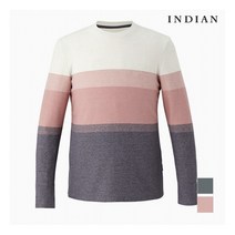 인디안 스트라이프 패턴 슬림 긴팔티셔츠 MIVALWS1361 1