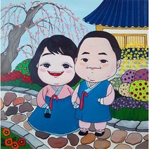 팝아트초상화 그림 주문제작 퇴임 선물 결혼기념일 부모님생신, 캔버스