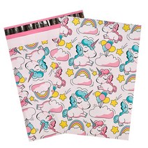 택배 비닐 종이 상자 박스 팩 10PCS 10x13 quot25x33cm 크리스마스 폴 리 메일러 포장 봉투 셀프 인감 가방 의류, [14] Unicorn