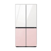 삼성 비스포크 냉장고 4도어 875L 글램화이트+글램핑크 RF85C90D255