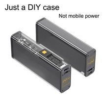 초대용량 초고속 보조배터리 파워뱅크 20000Mah 22.5W 양방향 빠른 충전 18650 야외 대용량 보조베터리 휴대용 스마트 디스플레이 펑크 컬러, [01] 20000mah, [09] only Punk Grey case