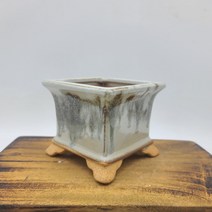 예운분 사각 22 흰색 수제화분 다육이화분 도자기화분