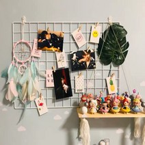 메쉬망 네트 철 휀스망 진열대 대형, 화이트 100x60