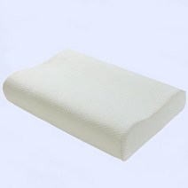 심도 수면 메모리폼 경추베개 낮은베개, 백색 안개꽃