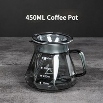 더치커피 메이커 콜드브루 드립스테이션 커피 흑요석 다이아몬드 핸드 브루드 공유 포트 필터 컵 클라우드 세트, 없음, 450ml Coffee pot