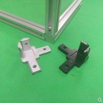10 pcs 3030 4040 t 슬롯용 슬리버 또는 블랙 3방향 엔드 코너 브래킷 커넥터 나사가 있는 알루미늄 압출 프로파일, 2020 블랙