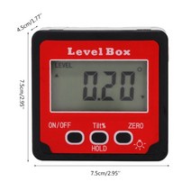 전자각도기 자석 전자 디지털 디스플레이 레벨 경사각 측정기 고정밀 각도 눈금자 경사계 수평, as shown