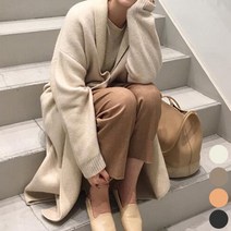 0 velys 여성용 여성 니트 로브 롱 가디건 CSU1260
