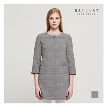 올리비아로렌 레드핀 체크 라운드넥 자켓__2MDBFUVM3211